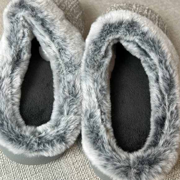 Evshine Warm Knit House Slippers Chenille Slippers Memory Foam Outdoor Soles sz9 - Picture 6 of 11